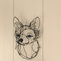 犬 3Dワイヤーアート (オーダー可) 2枚目の画像