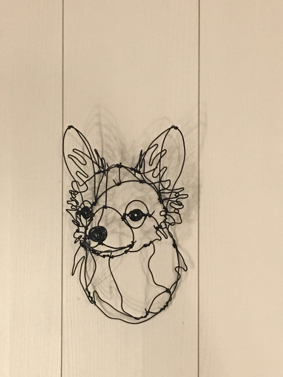 犬 3Dワイヤーアート (オーダー可) 2枚目の画像