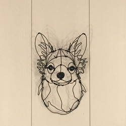 犬 3Dワイヤーアート (オーダー可) 3枚目の画像