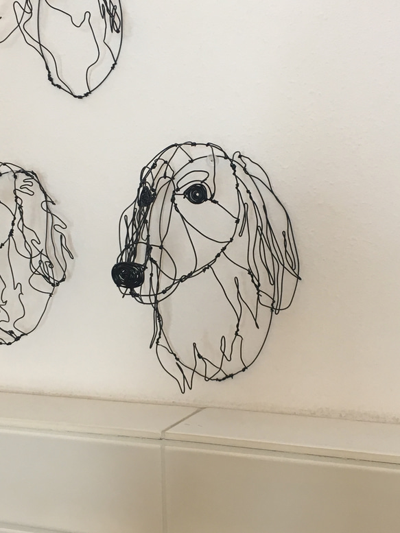 犬 3Dワイヤーアート (オーダー可) 5枚目の画像