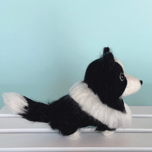 オーダーメイド】ボーダーコリーとシーズーの羊毛フェルト 羊毛