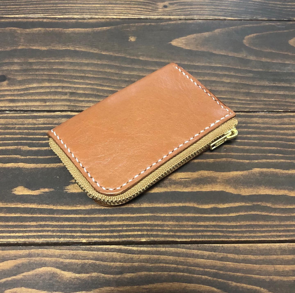 手の平サイズのL字ファスナーコインパスケース（オーダー品） 小銭入れ