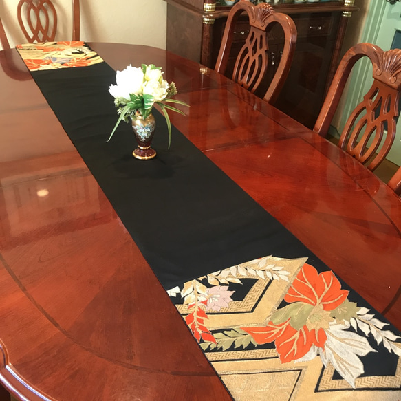 table runner 祝い吉祥　帯リメイク table runner 祝い吉祥 帯リメイク - メルカリ