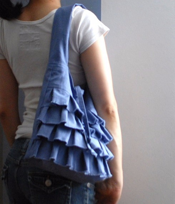 【SALE】Furi-furi Shoulder bag (赤三角) 9枚目の画像