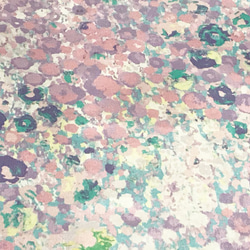Robert Kaufman 110cm x 50cmずつ切売 - 印象派風絵画 (花園) / 薄い藤色 2枚目の画像