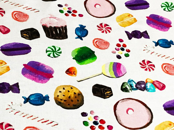 Patti Socol 110cm x 50cm 切売 Sweets/薄いピンク 1枚目の画像