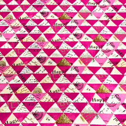 Carrie Bloomston 110cm x 50cmずつ切売 - 三角のコラージュ/Vivid Pink 2枚目の画像