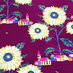 Nathalie Lete 110cm x 50cmずつ切売 - Sunny Village/Purple 2枚目の画像