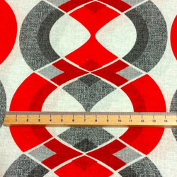 Robert Kaufman 110cm x 50cmずつ切売 - Geometric pattern レッド 2枚目の画像