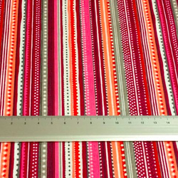 makower UK 110cm x 50cmずつ切売 - Stripes/Pink 2枚目の画像