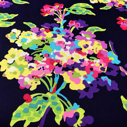 Amy Butler 110cm x 50cmずつ切売 - Water Bouquet/Navy 1枚目の画像