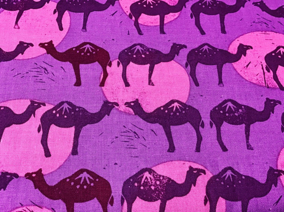 Valori Wells 110cm x 50cmずつ切売 - Camel/紫 1枚目の画像