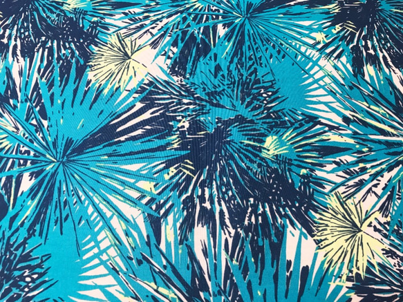 Sharon Holland 110cm x 50cmずつ切売 - 海岸線/Teal Blue 2枚目の画像