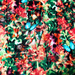 Timeless Treasures 110cm x 50cm Butterfly Garden 2枚目の画像