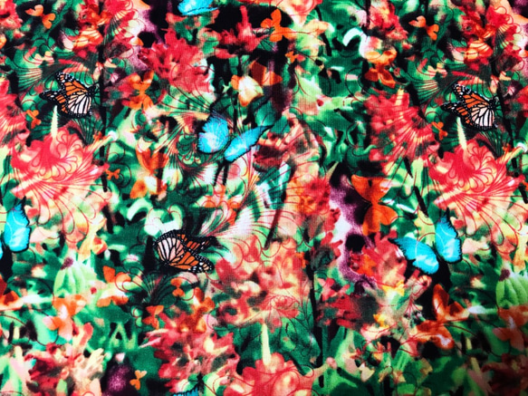 Timeless Treasures 110cm x 50cm Butterfly Garden 2枚目の画像