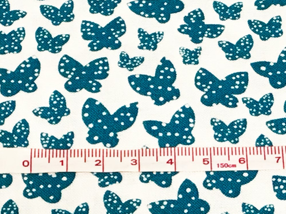 Lotta Jansdotter 110cm x 50cm 蝶/Teal Blue 3枚目の画像