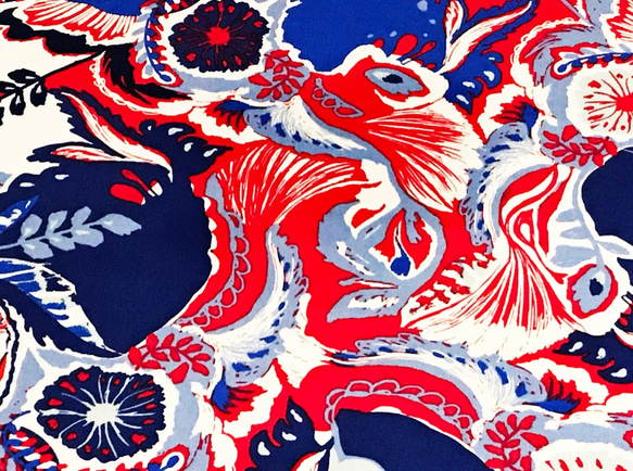 Katarina Roccella 110cm x 50cmずつ切売 - 赤と青のフュージョン 4枚目の画像