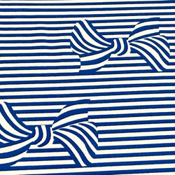 Fiveloaves twofish 110cm x 50cmずつ切売 - Ribbon stripe/Blue 2枚目の画像