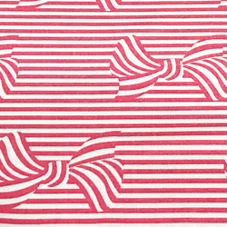 Fiveloaves twofish 110cm x 50cmずつ切売 - Ribbon stripe/Coral 1枚目の画像