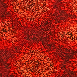 Cedar West 110cm x 50cmずつ切売 - 夕陽を受けた花/Red 2枚目の画像
