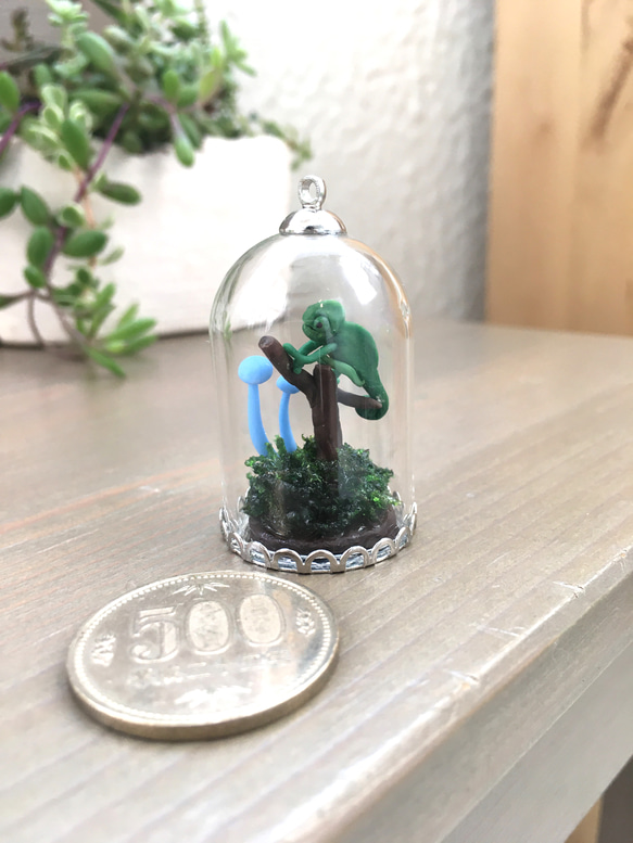 木絵雑貨　コンポート(パンダ)　ガラスドーム 木絵雑貨 コンポート(パンダ) ガラスドーム