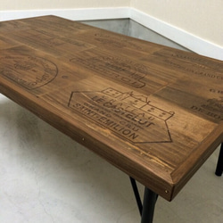 ワインの木箱を使用したテーブル 受注製作 1枚目の画像