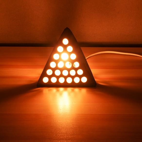 ピラミッド型の陶器ランプシェード スタンドライト・テーブルランプ し