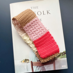 Y.O.U.手工編織髮帶-- 羊毛系花樣編織髮帶 -- 粉色系 第1張的照片