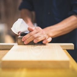 【手作りパン・ピザ・お菓子作りに！】家具職人が造る紀州ヒノキの木製ボード＆めん棒 7枚目の画像