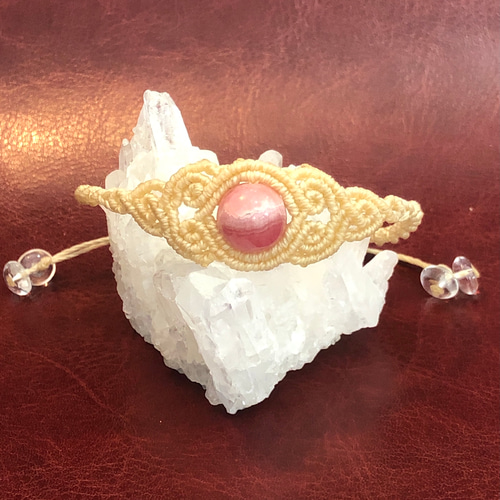 069】インカローズのマクラメ編みブレス ブレスレット 楓 通販｜Creema  