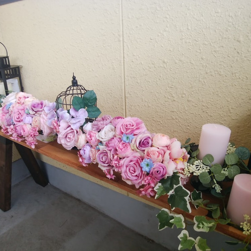 胸キュン♡ラプンツェルカラーの豪華セット♡バスケットブーケ＋ 