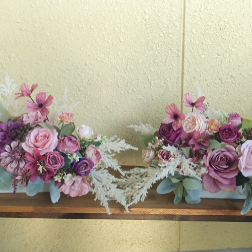 大人シックなパンパスグラス（造花）のメインテーブル装花♡ その他  