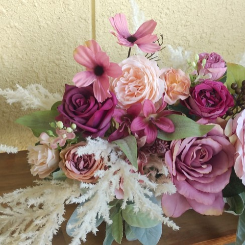 大人シックなパンパスグラス（造花）のメインテーブル装花♡ その他  