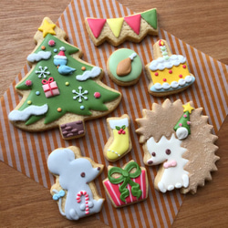 『クリスマス』クッキーセット／ねずみ＆ハリネズミ 2枚目の画像