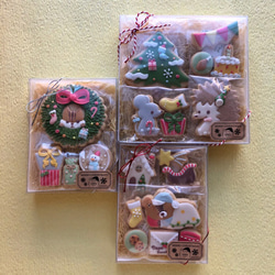 『クリスマス』クッキーセット／ねずみ＆ハリネズミ 3枚目の画像