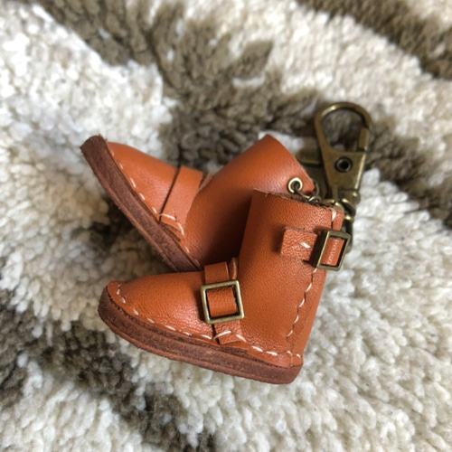 革靴 ミニチュア エンジニアブーツキーホルダー(チャーム付き