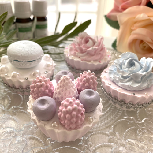 カップケーキマカロン by アロマストーン 4つセット ディフューザー