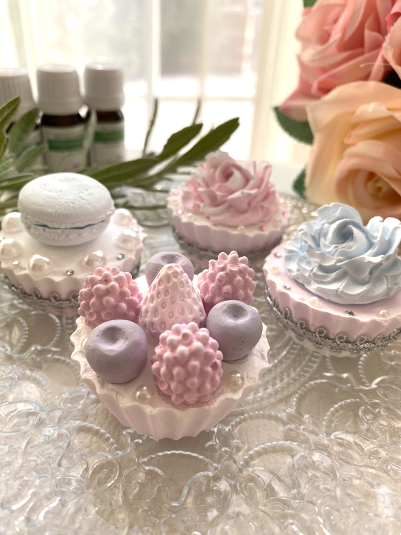 カップケーキマカロン by アロマストーン 4つセット ディフューザー