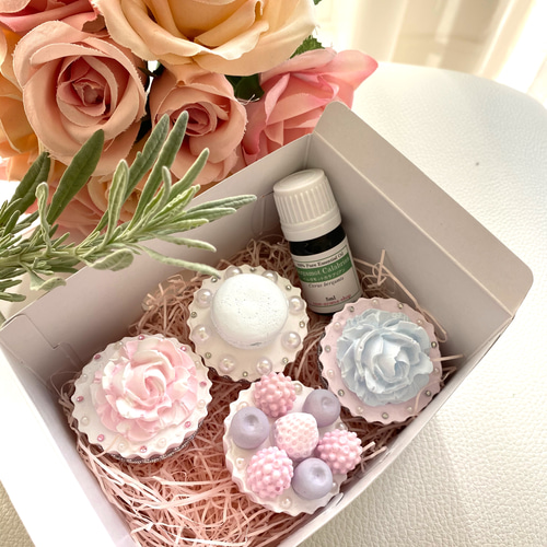 マカロンフラワーアロマストーン６個セット マカロンフラワーアロマストーン6個セット