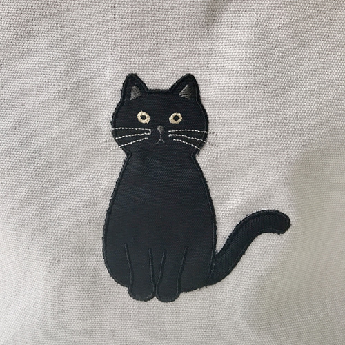 ❁ハンドメイド❁ リネンアップリケトートバッグ8匹のネコ