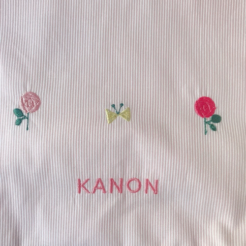 納期4/5まで　上履き入れ　コップ袋　お弁当袋　ランチョンマット　ヌビハート刺繍 メール便対応】刺繍ヌビシューズケース／単品販売