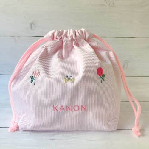 ハンドメイド レッスンバッグ お弁当袋 コップ袋 ランチョンマット 女の子 刺繍 女の子 - お弁当袋・ランチョンマットの人気通販 | minne byGMO
