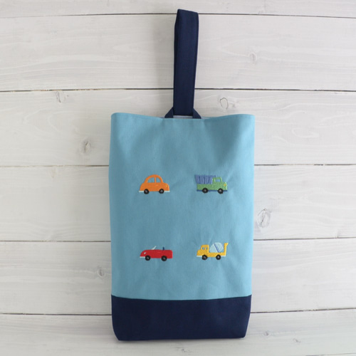 車の刺繍のシューズケース お名前刺繍できます！ 上履き袋 Chaton 通販