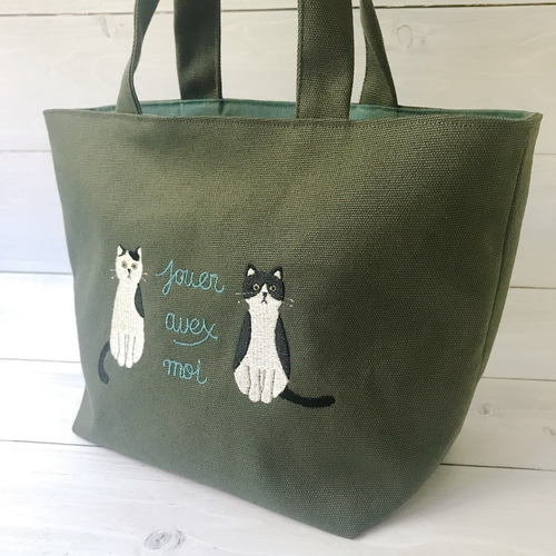 猫 ♡トンキニーズ刺繍・帆布のトートバッグ 人気のクリスマスアイテムがいっぱい！ 楽天市場】猫（柄刺繍