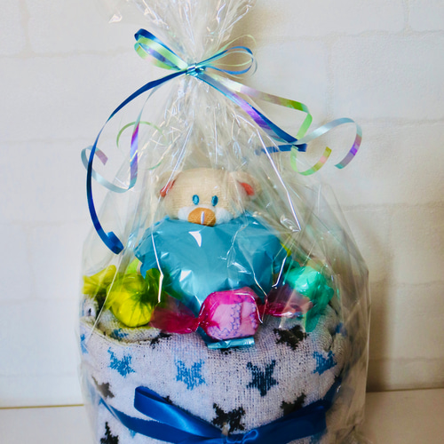 出産祝い♡プチギフト オムツケーキ 男の子用 おむつケーキ 雑貨