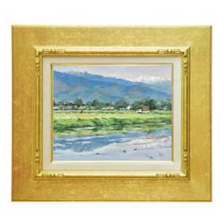 瑞国之春】油絵原画 F3サイズ 一点物 イーゼル付 豪華プレゼント