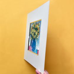 【花想い-2】不透明水彩　ジークレー・オリジナル版画 180×180ｍｍサイズ〜 5枚目の画像