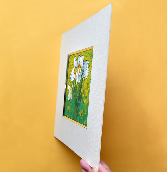 【花の気持-2】不透明水彩　ジークレー・オリジナル版画 180×180ｍｍサイズ〜 5枚目の画像