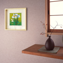 【花の気持-2】不透明水彩　ジークレー・オリジナル版画 180×180ｍｍサイズ〜 9枚目の画像