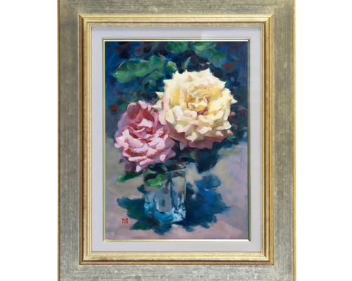 君いろに染まる】 油絵原画 F4サイズ 一点物 豪華プレゼント付き 絵画